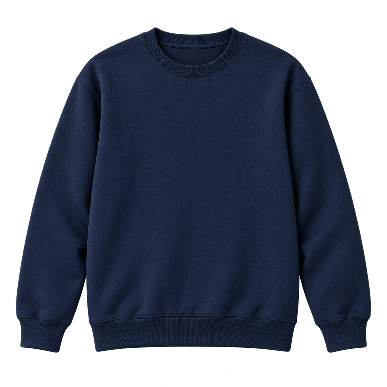 寫實深藍色圓領衛衣 Realistic navy crewneck sweatshirt